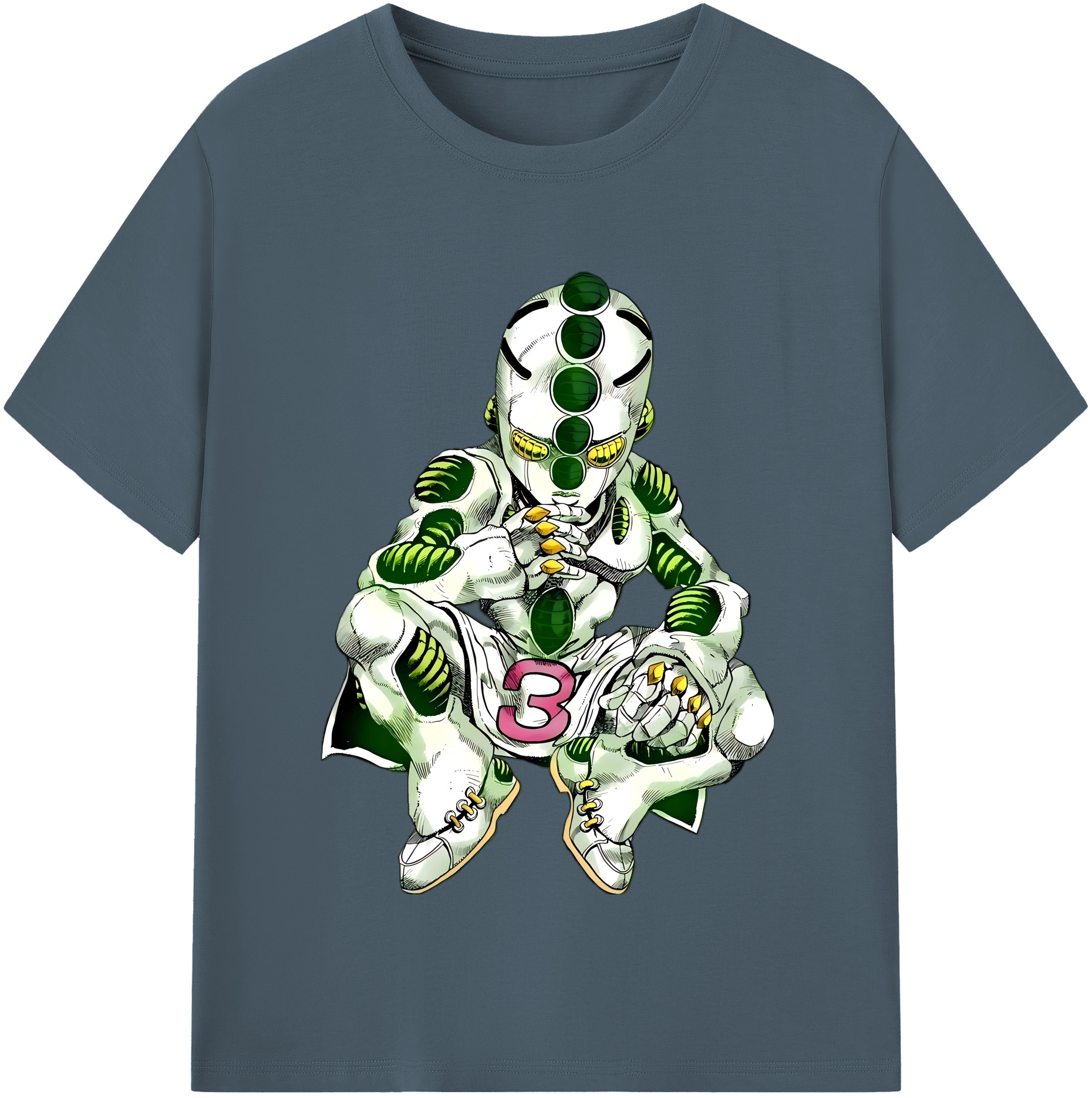 （画像用） ジョジョの奇妙な冒険 広瀨康一 JoJo's Bizarre Adventure Hirose Koichi 綿100％半袖Tシャツ（フロントプリント）